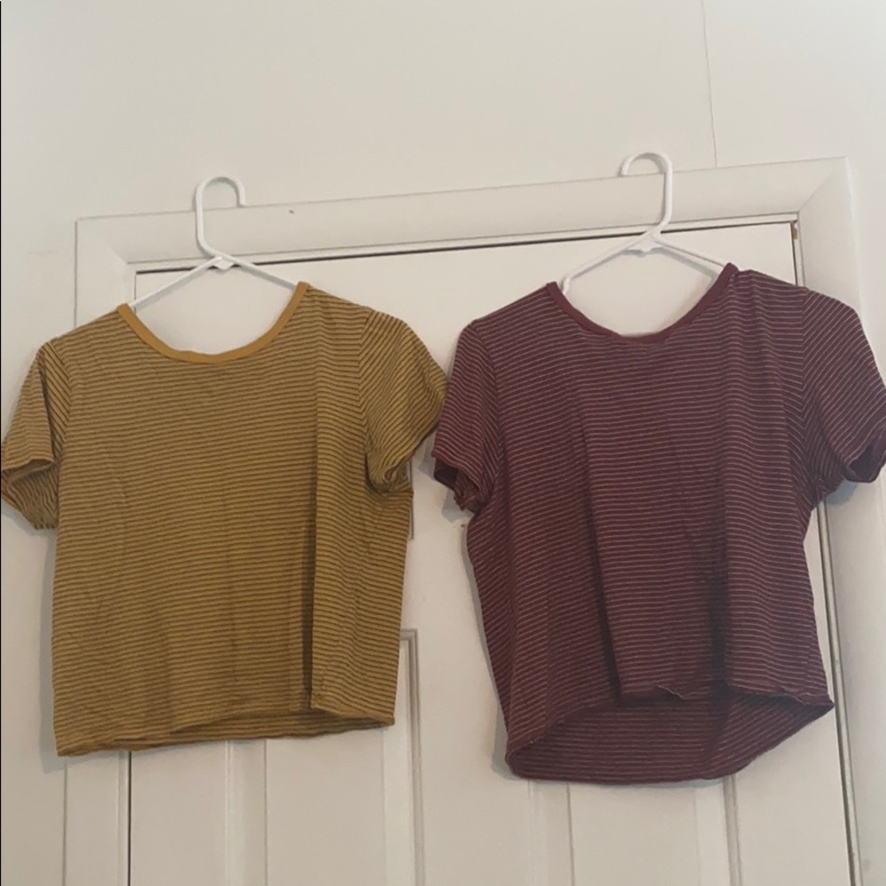 TILLYS red stripped shirt & yellow striped shirt